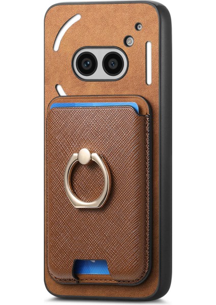 For Nothing Telefon (2A) Plus/telefon (2A) Manyetik Kılıf Deri+Tpu Telefon Kapağı Çıkarılabilir Kart Çantası-Kahverengi (Yurt Dışından) fiyatları