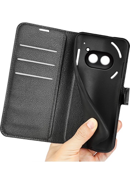 Nothing Telefon (2A) Plus/telefon (2A) Kılıf Litchi Dokulu Deri Folyo Standlı Kart Tutucu Telefon Kapağı-Gül (Yurt Dışından) indirimleri