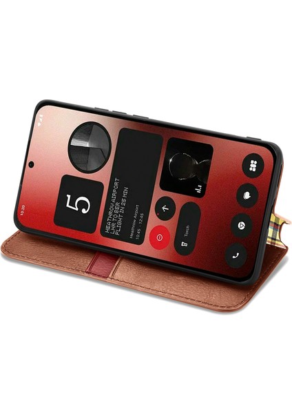 Nothing Telefon (2A) Plus/telefon (2A) Pu Deri Kılıf Eşkenar Dörtgen Künye Cüzdan Standlı Telefon Kapağı-Yeşil (Yurt Dışından) fırsatları