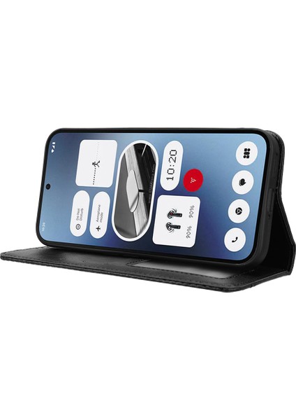 Nothing Telefon (2A) Plus/telefon (2A) Kılıfı Cüzdan Pu Deri Telefon Kılıfı Manyetik Kapanış-Siyah (Yurt Dışından) fırsatları