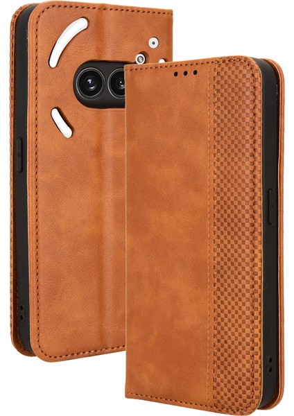 Nothing Telefon (2A) Plus/telefon (2A) Kılıfı Cüzdan Pu Deri Telefon Kılıfı Manyetik Kapanış-Siyah (Yurt Dışından)