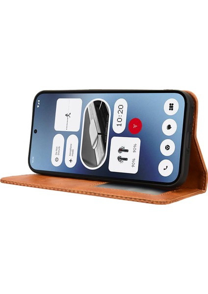 Nothing Telefon (2A) Plus/telefon (2A) Kılıfı Cüzdan Pu Deri Telefon Kılıfı Manyetik Kapanış-Siyah (Yurt Dışından) fırsatları