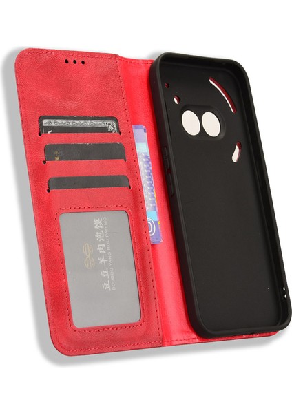 Nothing Telefon (2A) Plus/telefon (2A) Kılıfı Cüzdan Pu Deri Telefon Kılıfı Manyetik Kapanış-Siyah (Yurt Dışından) indirimleri