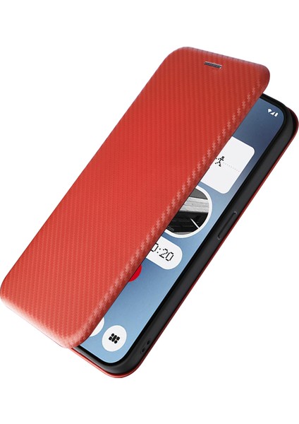 Nothing Telefon (2A) Plus/telefon (2A) Kılıfı Karbon Fiber Dokulu Pu Deri Manyetik Kapatmalı Telefon Kapağı-Siyah (Yurt Dışından) indirimleri