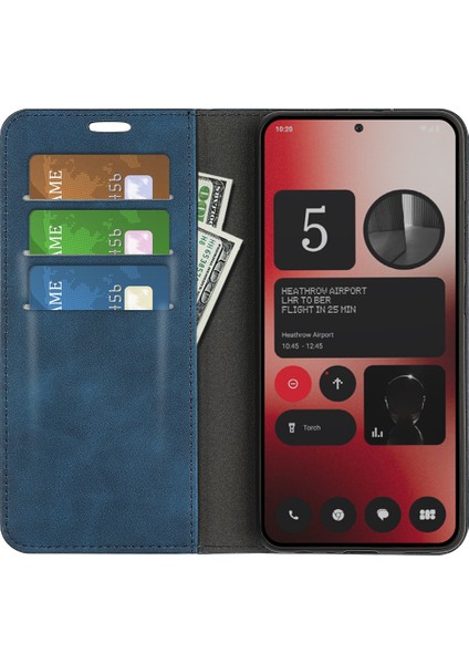 Nothing Telefon (2A) Plus/telefon (2A) Kılıf Pu Deri Standlı Telefon Koruyucu Kapak Cilt Dokunmatik Telefon Kabuğu-Siyah (Yurt Dışından) fiyatları