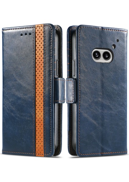 Caseneo For Nothing Telefon (2A) Plus/telefon (2A) Cüzdan Telefon Kılıfı Deri Standlı Kapak-Siyah (Yurt Dışından)
