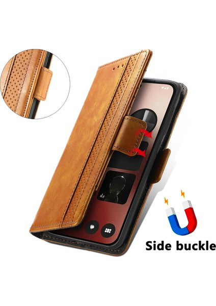 Caseneo For Nothing Telefon (2A) Plus/telefon (2A) Cüzdan Telefon Kılıfı Deri Standlı Kapak-Siyah (Yurt Dışından)