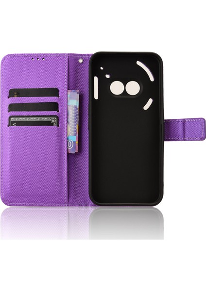 Nothing Telefon (2A) Plus/telefon (2A) Cüzdan Kılıf Elmas Dokulu Pu Deri Koruyucu Telefon Kapağı-Siyah (Yurt Dışından) fırsatları