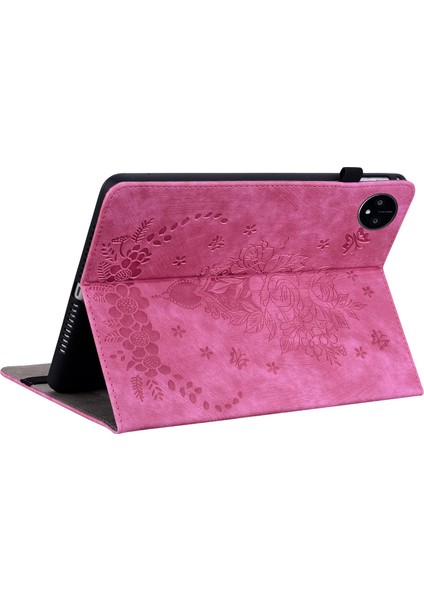 Huawei Matepad Pro 11(2022)PU Deri Folio Flip Kart Tutucu Kabuk Baskılı Tablet Standı Kılıf-Gül (Yurt Dışından)