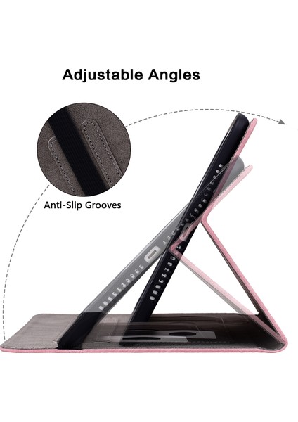 Huawei Matepad Pro 11(2022)PU Deri Folio Flip Kart Tutucu Kabuk Baskılı Tablet Standı Kılıf-Pembe (Yurt Dışından)