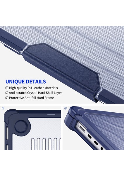 MacBook Pro 14 INÇ(2021)A2442/(2023)A2779(ABD Versiyonu)Hard Pc Kickstand Laptop Kapağı-Pembe Için Darbeye Dayanıklı Kılıf (Yurt Dışından)