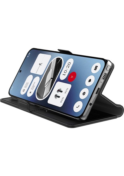 For Nothing Telefon (2A) Plus/telefon (2A) Kılıf Deri Darbeye Dayanıklı Kart Tutucu Aynalı Telefon Kılıfı-Mavi (Yurt Dışından) fırsatları