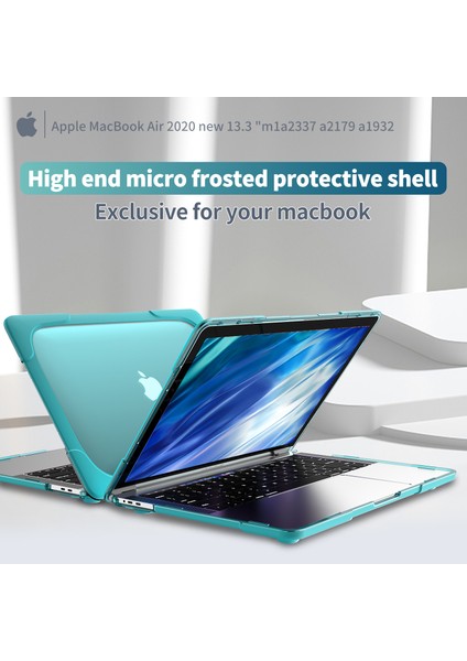 Destekleyen Stand Pc Laptop Kılıfı Koruyucu Notebook Kapağı MacBook Air 13 Inç A1932/A2179/A2337-BLUE (Yurt Dışından)