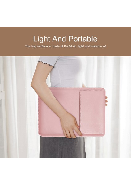 MacBook Için 13 Inç/14 Inç Dizüstü Bilgisayar Saklama Çantası Çok Fonksiyonlu Pu Deri Mouse Pad Dizüstü Bilgisayar Kol Çantası-Gül Altın (Yurt Dışından) fırsatları