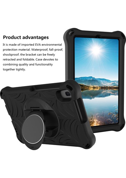 Huawei Matepad T8 2020 (8,0 Inç) Için Omuz Askılı Şık Örümcek Ağı Dokusu Kickstand Eva Kılıfı - Siyah (Yurt Dışından) modelleri