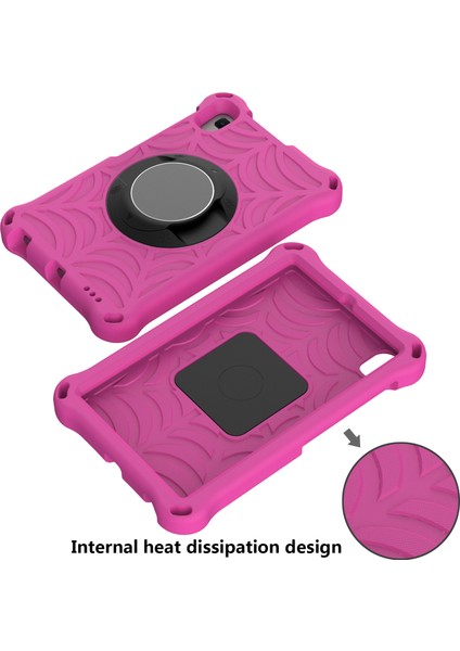 Huawei Matepad T8 2020(8,0 Inç)-Rose Için Omuz Askılı Şık Örümcek Ağı Dokusu Kickstand Eva Kılıf (Yurt Dışından)