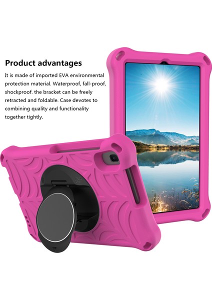 Huawei Matepad T8 2020(8,0 Inç)-Rose Için Omuz Askılı Şık Örümcek Ağı Dokusu Kickstand Eva Kılıf (Yurt Dışından)