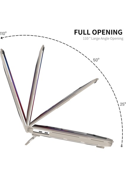 MacBook Pro 13 INÇ(2016)A1706/(2018)A1989/(2019)A2159(AB Versiyonu) Kickstand Kılıfı Sert Pc Isı Dağıtımı Kapağı, Tpu Klavye Filmi + Toz Geçirmez Fişler-Siyah (Yurt Dışından)