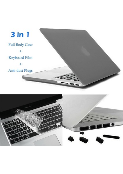 Enkay Hat Prınce Mat Pc Tam Vücut Kılıf + Klavye Filmi + Anti-Toz Fişleri MacBook Pro 13.3 Inç Retina A1425-GRI (Yurt Dışından) indirimleri