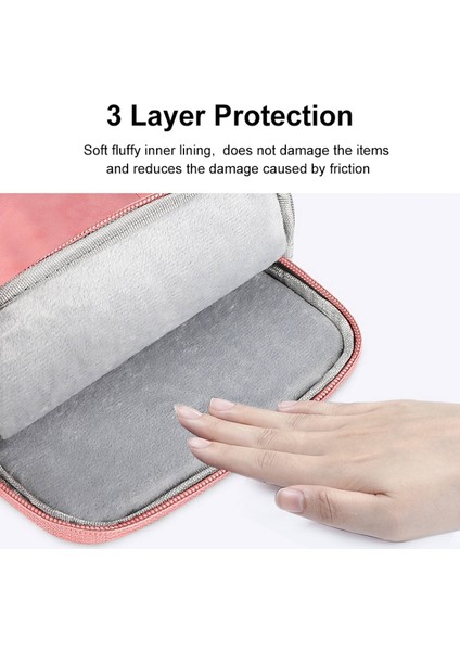 iPad 9.7-11 Inç Çizilmeye Dayanıklı Tabletler Için Fermuarlı Taşıma Çantası Askılı Kol Çantası-Pembe (Yurt Dışından) fırsatları