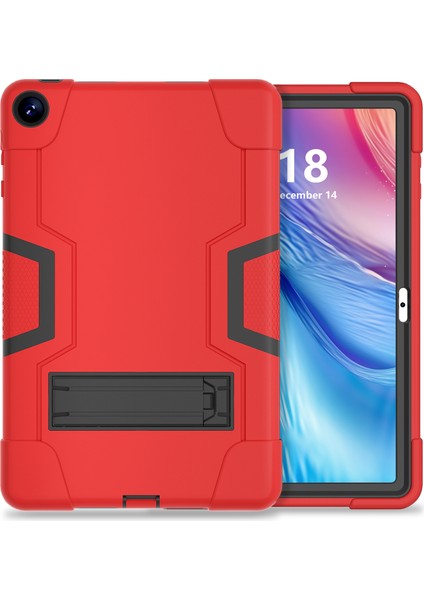 Huawei Matepad Se Için 10.4-Inç Robot Tarzı Kılıf Silikon + Pc Renk Kontrast Kickstand Tablet Kapağı-Kırmızı/siyah (Yurt Dışından)