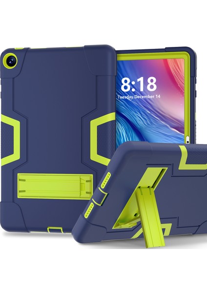 Huawei Matepad 10.4(2023)TABLET Kılıfı Kickstand Silikon + Pc Robot Tarzı Çift Renkli Tablet Kapağı-Lacivert/sarı Yeşil (Yurt Dışından)