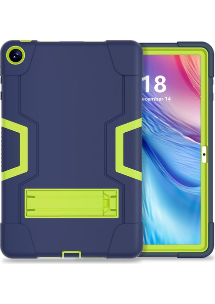 Huawei Matepad 10.4(2023)TABLET Kılıfı Kickstand Silikon + Pc Robot Tarzı Çift Renkli Tablet Kapağı-Lacivert/sarı Yeşil (Yurt Dışından)