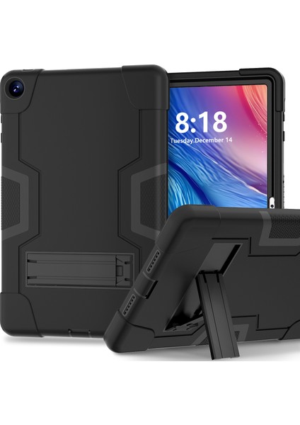 Huawei Matepad 10.4(2023)TABLET Kılıfı Kickstand Silikon + Pc Robot Tarzı Çift Renkli Tablet Kapağı-Siyah (Yurt Dışından)