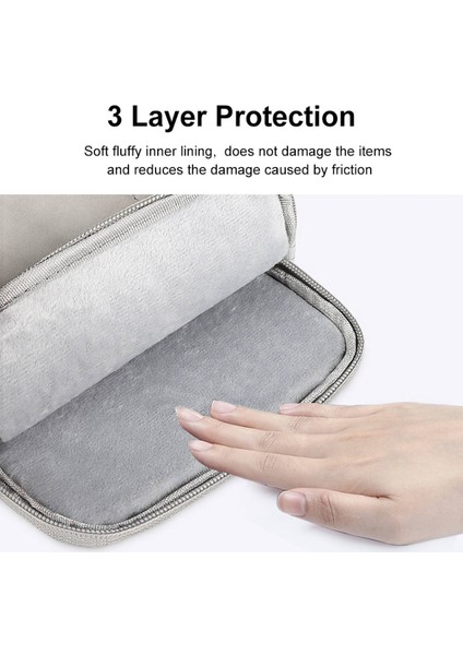 iPad 9.7-11 Inç Çizilmeye Dayanıklı Tabletler Için Fermuarlı Taşıma Çantası Askılı Kol Çantası-Açık Gri (Yurt Dışından) fırsatları