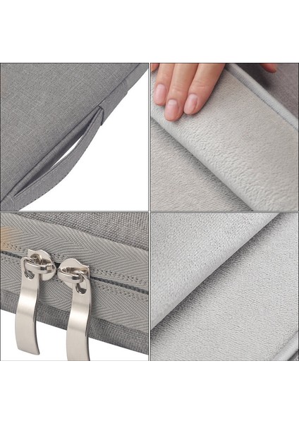 11 Inç Dizüstü Bilgisayar Saklama Çantası Taşınabilir Naylon Tote Laptop Çantası Koruyucu Kılıf-Siyah (Yurt Dışından)