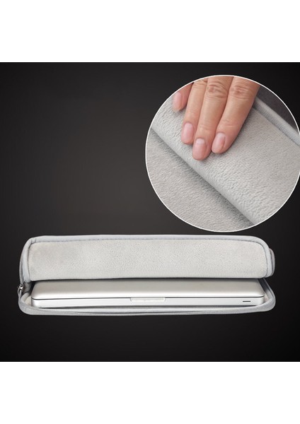 11 Inç Dizüstü Bilgisayar Saklama Çantası Taşınabilir Naylon Tote Laptop Çantası Koruyucu Kılıf-Siyah (Yurt Dışından)