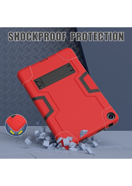 Huawei Matepad 10.4(2023)TABLET Kılıfı Kickstand Silikon + Pc Robot Tarzı Çift Renkli Tablet Kapağı-Kırmızı/siyah (Yurt Dışından) indirimleri