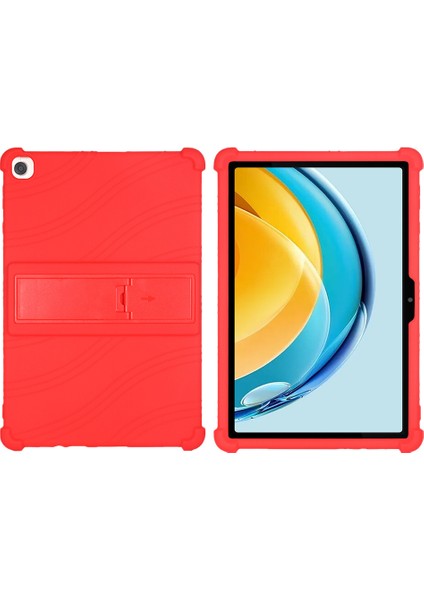 Huawei Matepad Se Için 10.4 Inç Yumuşak Silikon Tablet Kılıfı Pc Kickstand Şok Emici Tablet Kapağı-Kırmızı (Yurt Dışından)