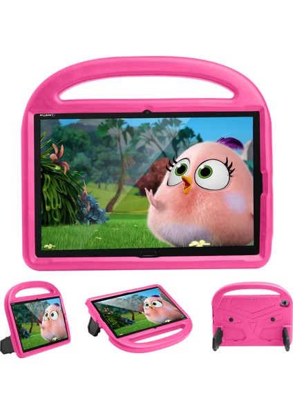 Serçe Tarzı Darbeye Dayanıklı Kickstand Eva Tablet Kabuk Huawei Mediapad M5 10(10.8quot;)/mediapad M6 10.8-Inç-Rose (Yurt Dışından)