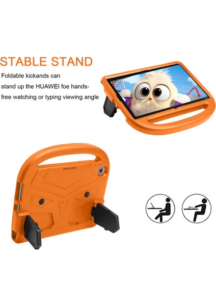 Serçe Tarzı Darbeye Dayanıklı Kickstand Eva Tablet Kabuk Huawei Mediapad M5 10(10.8quot;)/mediapad M6 10.8-Inç-Turuncu (Yurt Dışından)