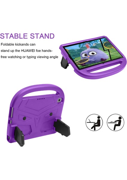 Serçe Tarzı Darbeye Dayanıklı Kickstand Eva Tablet Kabuk Huawei Mediapad M5 10(10.8quot;)/mediapad M6 10.8-Inç-Mor (Yurt Dışından) indirimleri