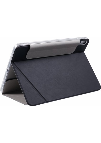 iPad AIR(2022)/(2020)CASE Çoklu Görüntüleme Standı Pu Deri Çıkarılabilir Tablet Kılıfı-Siyah (Yurt Dışından)