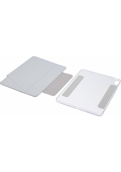 iPad AIR(2022)/(2020)CASE Çoklu Görüntüleme Standı Pu Deri Çıkarılabilir Tablet Kılıfı-Gri (Yurt Dışından)