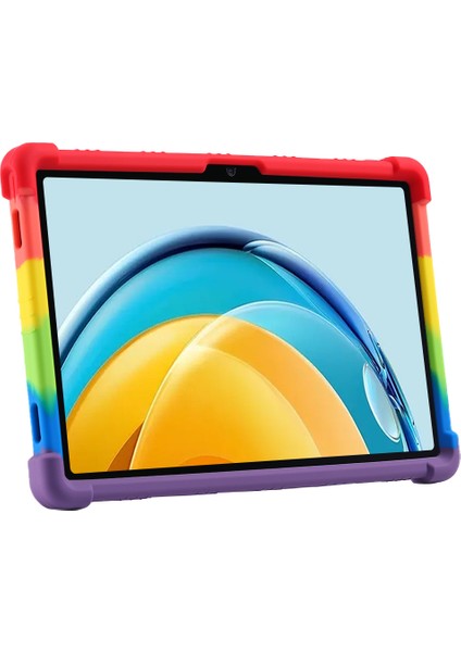 Huawei Matepad Se Için 10.4 Inç Yumuşak Silikon Tablet Kılıfı Pc Kickstand Şok Emici Tablet Kapağı-Gül (Yurt Dışından)