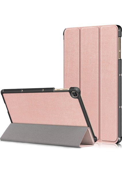 Huawei Matepad T10S/T10/HONOR Pad 6-Rose Gold Için Deri Üç Katlı Şık Tablet Kılıfı (Yurt Dışından)