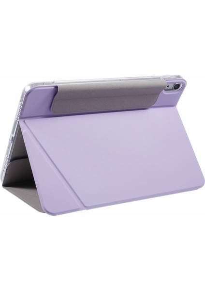 iPad AIR(2022)/(2020)CASE Çoklu Görüntüleme Standı Pu Deri Çıkarılabilir Tablet Kılıfı-Mor (Yurt Dışından)