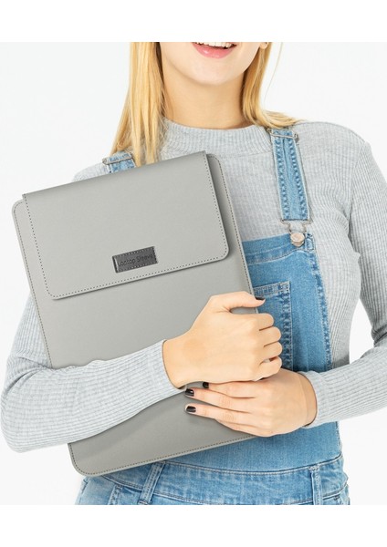 Telefon Tabletleri Için 13 Inç Evrensel Büyük Kapasiteli Deri Koruyucu Kılıf Çanta-Gri (Yurt Dışından) indirimleri