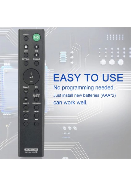 RMT-AH103U Sony Sound HT-CT80 SA-CT80 HTCT80 SACT80 Için Uzaktan Kumandayı Değiştirin (Yurt Dışından) modelleri