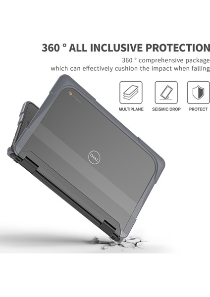 Dell Chromebook 11.6-Inç 3100/3110 Pc+Tpu Laptop Çantası Çizilmez Dizüstü Bilgisayar Üst + Alt Kapak (Yurt Dışından)