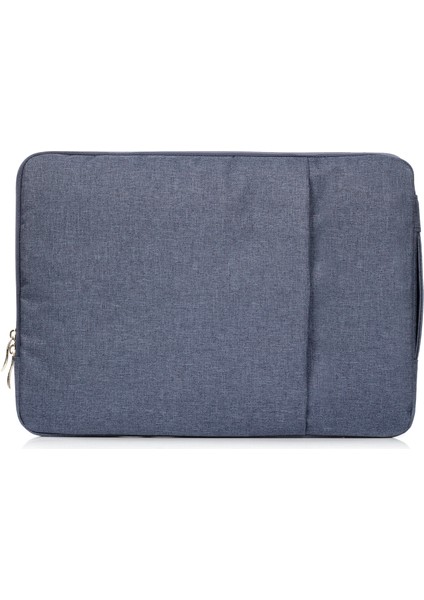 13.3-Inç Kot Kumaş Notebook Çantası Kapak Saplı Laptop Çantası-Koyu Mavi (Yurt Dışından)