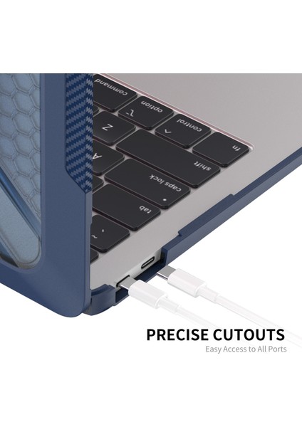 MacBook Air 13 Inç (2020) A2179/A2337 (Ab Versiyonu) Anti-Düşme Dizüstü Koruyucu Kılıf, Tpu Klavye Filmi + Toz Geçirmez Fişler-Mavi Için Darbeye Dayanıklı Kickstand Kılıf (Yurt Dışından) fırsatları