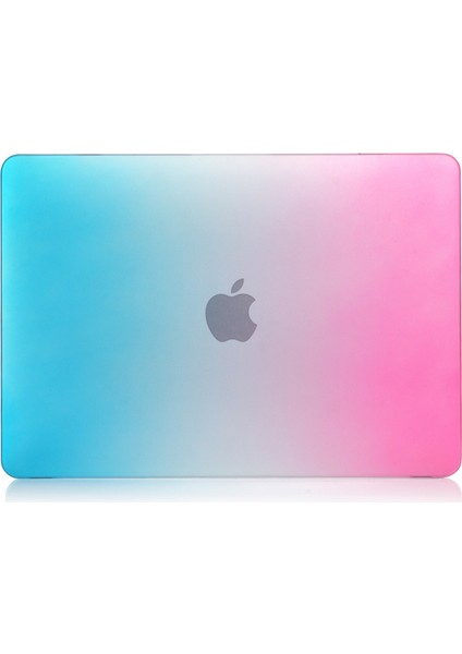 MacBook Air 13,3 Inç Retina Ekran A2337 M1(2020)/AIR 13,3 Inç Retina Ekran A2179(2020)/AIR 13,3 Inç A1932-MAVI/ŞEFTALI Kırmızısı Için Iki Parçalı Degrade Renkli Pc Kabuğu (Yurt Dışından)