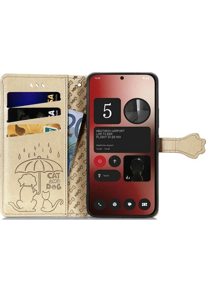 Nothing Telefon (2A) Plus/telefon (2A) Manyetik Telefon Kılıfı Bilek Kayışlı Deri Drop-Proof Kapak-Mor (Yurt Dışından)