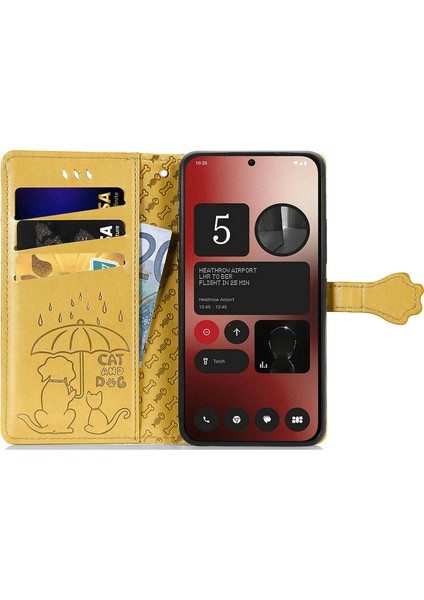 Nothing Telefon (2A) Plus/telefon (2A) Manyetik Telefon Kılıfı Bilek Kayışlı Deri Drop-Proof Kapak-Mor (Yurt Dışından)