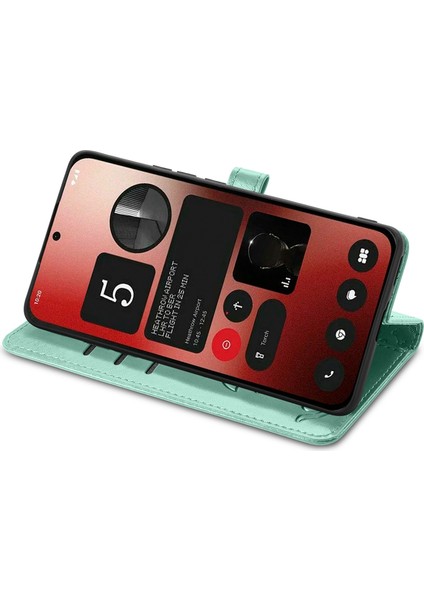 Nothing Telefon (2A) Plus/telefon (2A) Manyetik Telefon Kılıfı Bilek Kayışlı Deri Drop-Proof Kapak-Mor (Yurt Dışından)